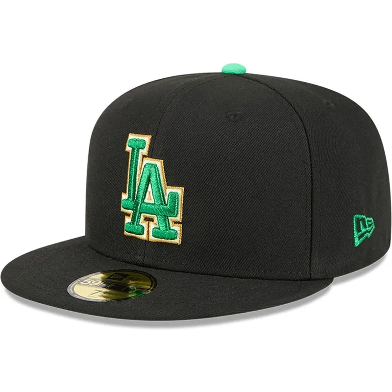 shapka-ploska-cherna-prilepnala-59fifty-saint-patrick-s-day-na-los-angeles-dodgers-mlb-ot-new-era
