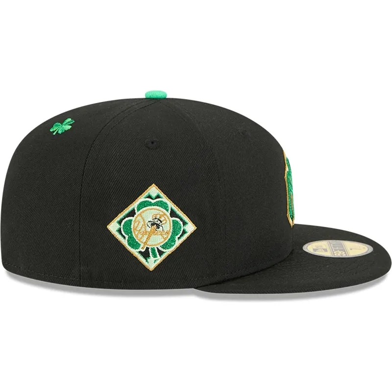 schwarze-anliegende-59fifty-flatcap-saint-patrick-s-day-der-new-york-yankees-mlb-von-new-era