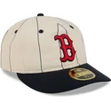 casquette-courbee-beige-ajustee-59fifty-retro-crown-linen-boston-red-sox-mlb-new-era