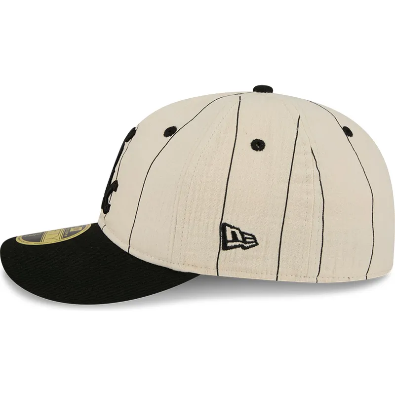 new-era-flat-brim-59fifty-retro-crown-linen-chicago-white-sox-mlb-beige-fitted-cap