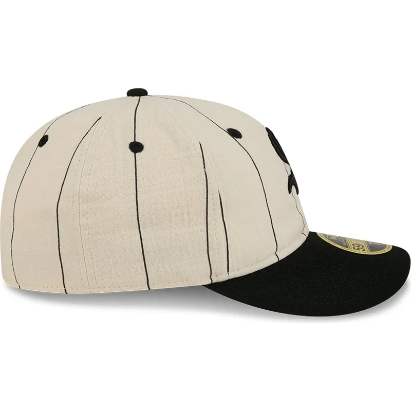 casquette-plate-beige-ajustee-59fifty-retro-crown-linen-chicago-white-sox-mlb-new-era