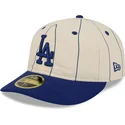 shapka-izvita-bezhov-reguliruema-59fifty-retro-crown-linen-na-los-angeles-dodgers-mlb-ot-new-era