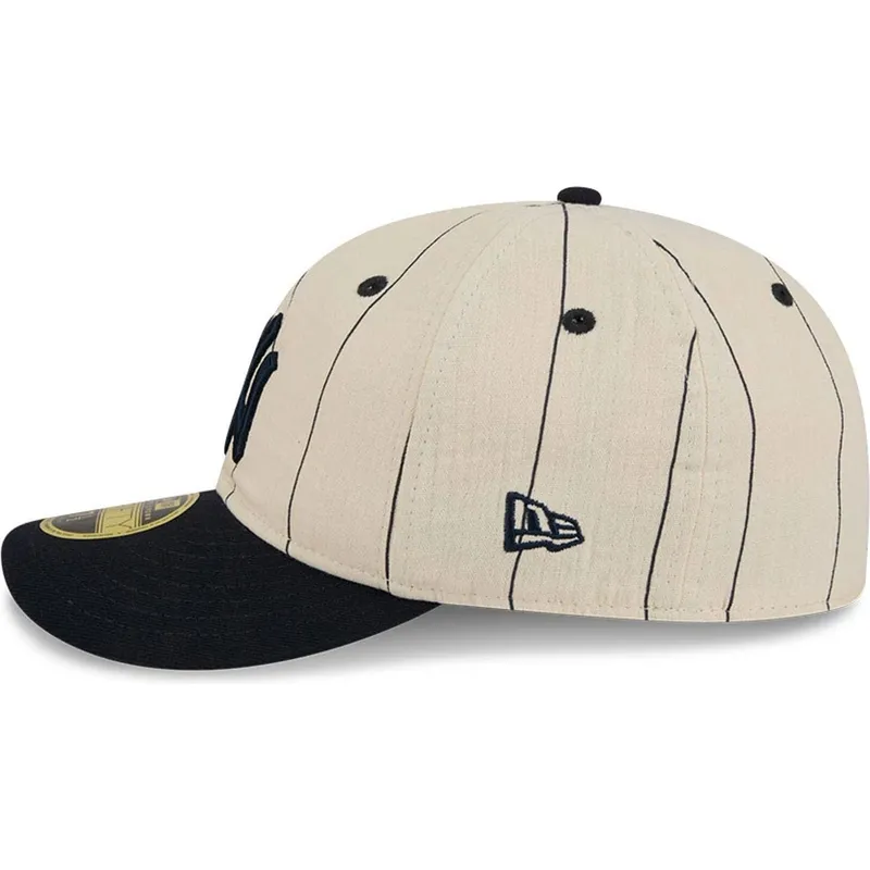 casquette-courbee-beige-ajustee-59fifty-retro-crown-linen-new-york-yankees-mlb-new-era