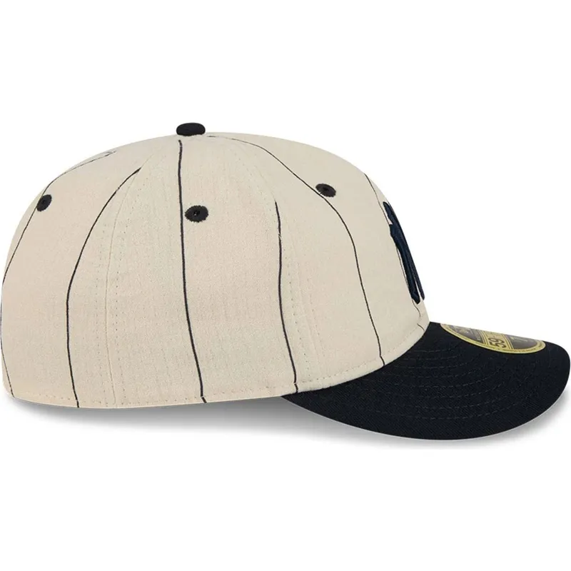 casquette-courbee-beige-ajustee-59fifty-retro-crown-linen-new-york-yankees-mlb-new-era