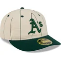 shapka-izvita-bezhov-reguliruema-59fifty-retro-crown-linen-na-oakland-athletics-mlb-ot-new-era
