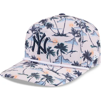 Mehrfarbige gebogene Snapback-Kappe 19TWENTY Printed Tropical der New York Yankees MLB von New Era