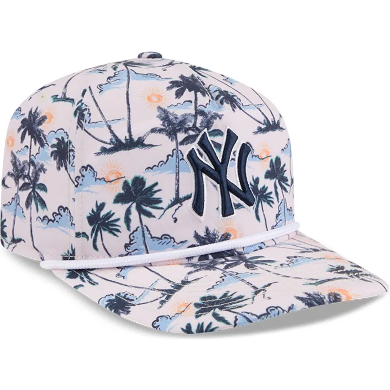 buet-kasket-multifarvet-snapback-19twenty-printed-tropical-fra-new-york-yankees-mlb-fra-new-era