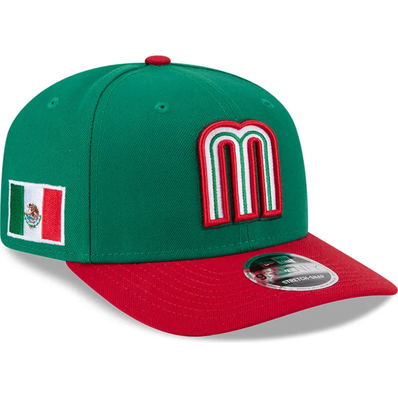 shapka-izvita-zelena-snapbek-9seventy-stretch-snap-mexico-2026-world-baseball-classic-na-world-baseball-classic-ot-new-era
