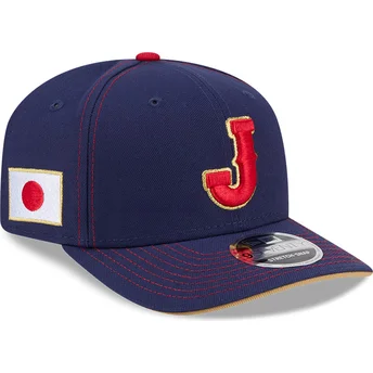 Marineblaue gebogene Snapback-Kappe 9SEVENTY Stretch Snap Japan 2026 World Baseball Classic von New Era