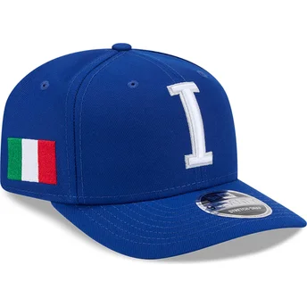 New Era Curved Brim 9SEVENTY Stretch Snap Italy 2026 World Baseball Classic Blue Snapback Cap