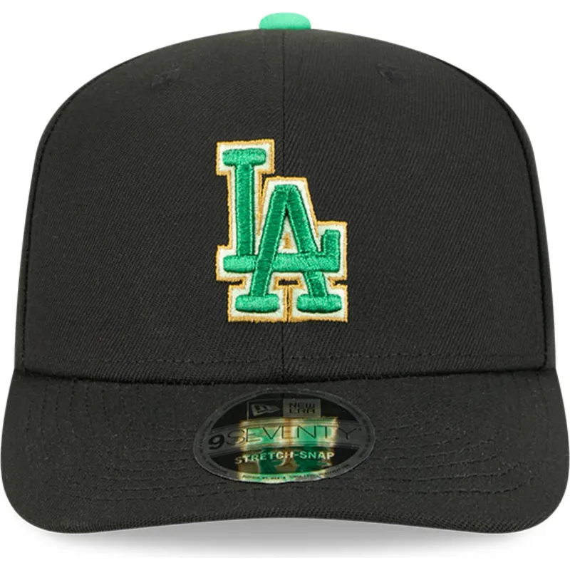 gorra-curva-negra-snapback-9seventy-stretch-snap-saint-patrick-s-day-de-los-angeles-dodgers-mlb-de-new-era
