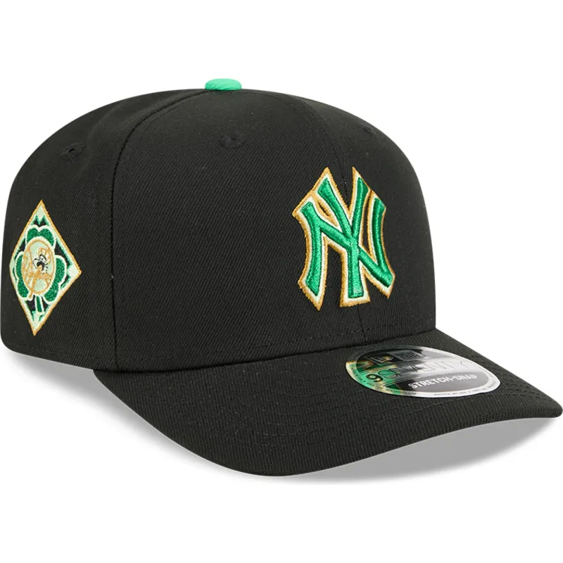 sort-buet-snapback-kasket-9seventy-stretch-snap-saint-patrick-s-day-fra-new-york-yankees-mlb-fra-new-era
