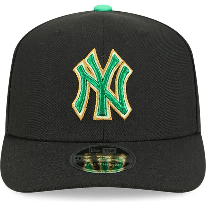 sort-buet-snapback-kasket-9seventy-stretch-snap-saint-patrick-s-day-fra-new-york-yankees-mlb-fra-new-era