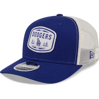 Шапка извита тракер синя снапбек 9SEVENTY Stretch Snap Patch на Los Angeles Dodgers MLB от New Era