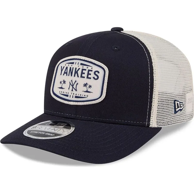 trucker-cap-marineblau-9seventy-stretch-snap-patch-new-york-yankees-mlb-von-new-era