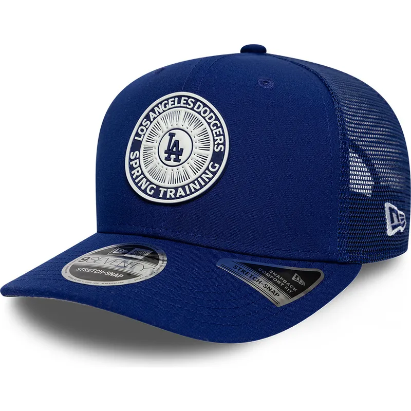 bla-trucker-kasket-9seventy-stretch-snap-circle-spring-training-fra-los-angeles-dodgers-mlb-fra-new-era