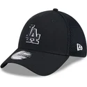 casquette-trucker-noire-ajustee-avec-logo-noir-39thirty-evergreen-neo-los-angeles-dodgers-mlb-new-era