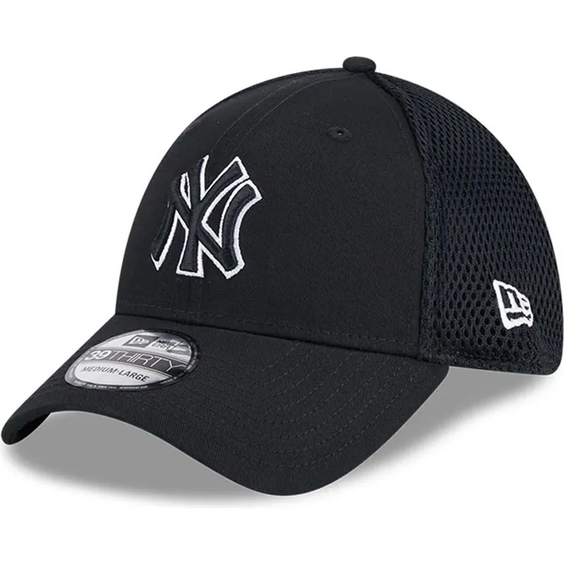 shapka-izvita-cherna-reguliran-con-logo-39thirty-evergreen-neo-na-new-york-yankees-mlb-ot-new-era