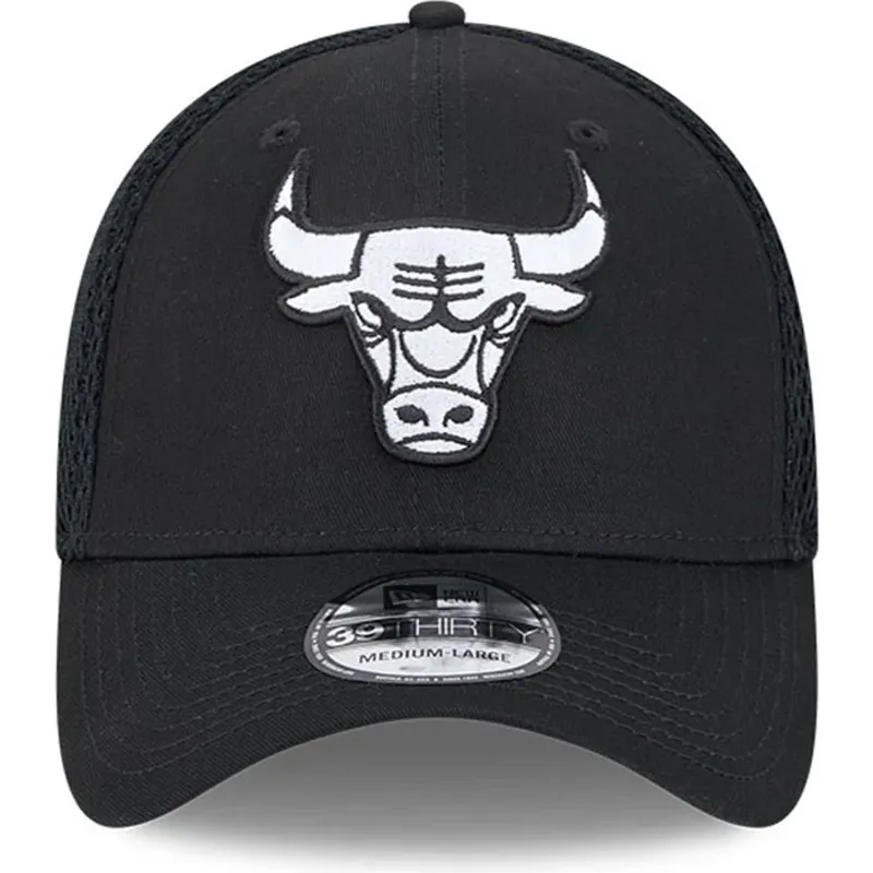 justeret-sort-trucker-kasket-39thirty-evergreen-neo-fra-chicago-bulls-nba-fra-new-era