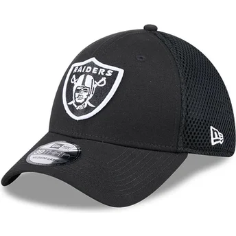 Шапка извита тракер черна прилепнала 39THIRTY Evergreen Neo на Las Vegas Raiders NFL от New Era