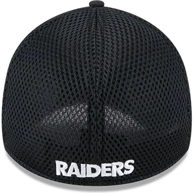 justerbar-sort-trucker-kasket-39thirty-evergreen-neo-fra-las-vegas-raiders-nfl-fra-new-era