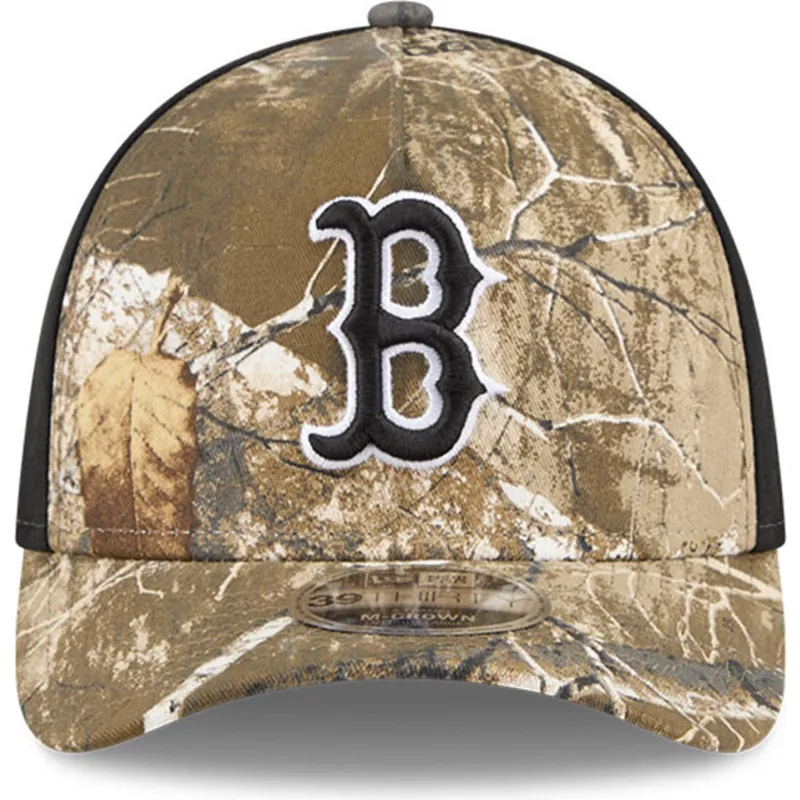 buet-kasket-camouflage-justeret-39thirty-m-crown-a-frame-realtree-fra-boston-red-sox-mlb-fra-new-era
