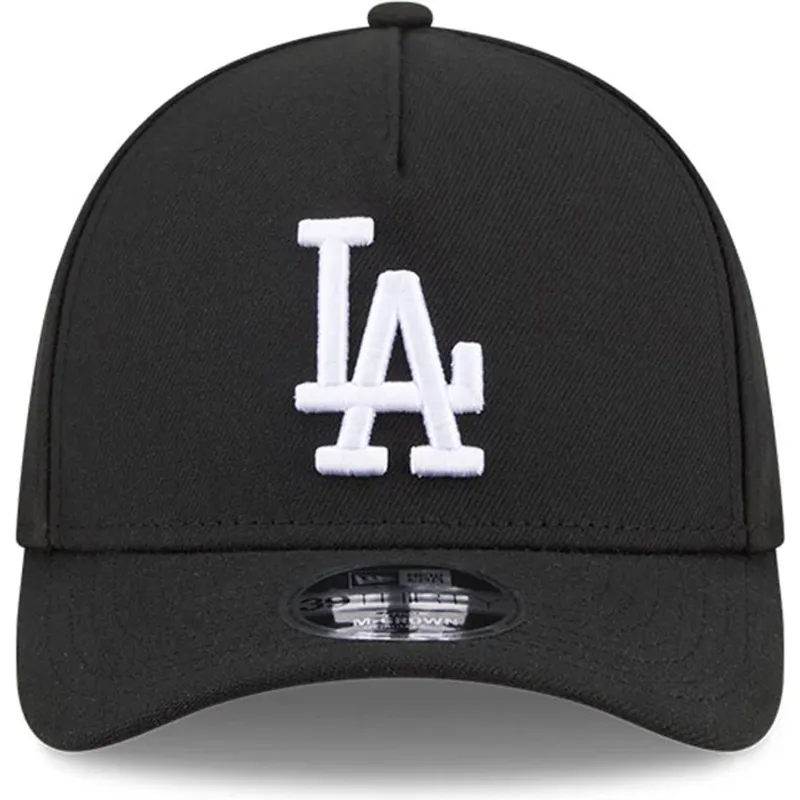 shapka-izvita-cherna-reguliruema-39thirty-m-crown-a-frame-na-los-angeles-dodgers-mlb-ot-new-era