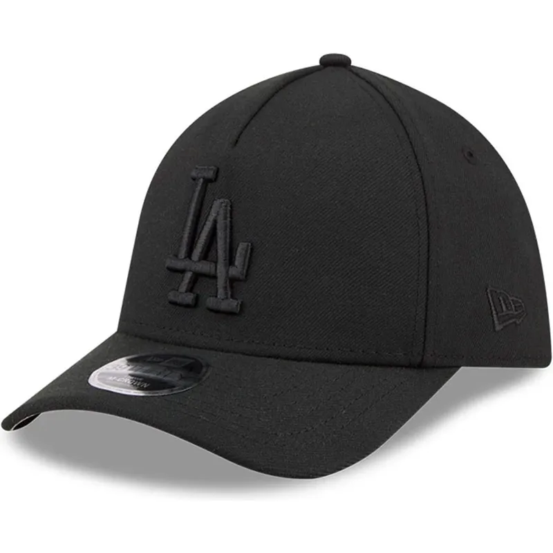 new-era-izvita-kozirka-cherno-logo-39thirty-m-crown-a-frame-los-angeles-dodgers-mlb-cherna-prilepnala-shapka