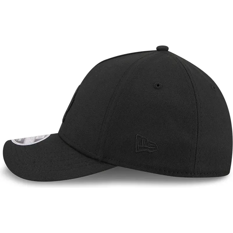 new-era-izvita-kozirka-cherno-logo-39thirty-m-crown-a-frame-los-angeles-dodgers-mlb-cherna-prilepnala-shapka
