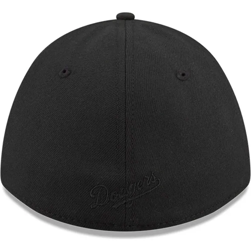 new-era-izvita-kozirka-cherno-logo-39thirty-m-crown-a-frame-los-angeles-dodgers-mlb-cherna-prilepnala-shapka