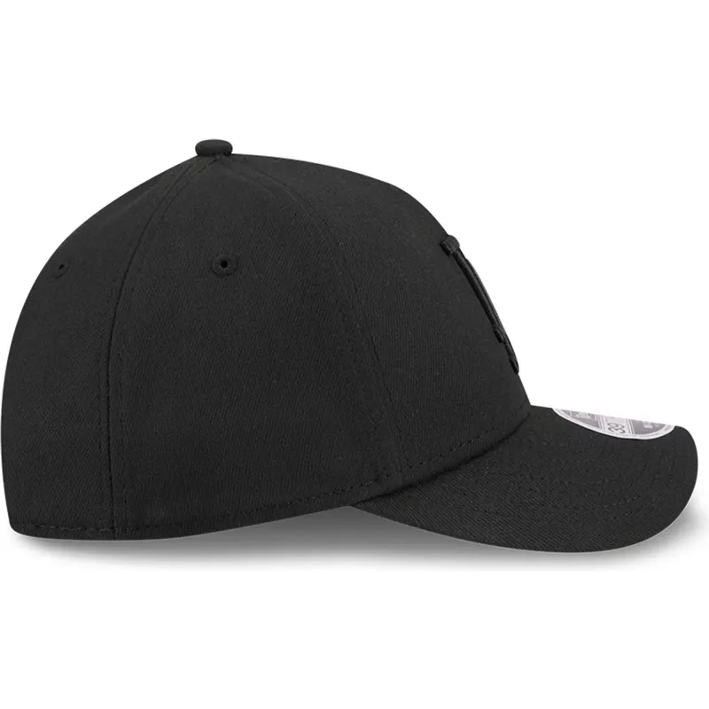new-era-izvita-kozirka-cherno-logo-39thirty-m-crown-a-frame-los-angeles-dodgers-mlb-cherna-prilepnala-shapka