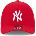 shapka-izvita-chervena-reguliruema-39thirty-m-crown-a-frame-na-new-york-yankees-mlb-ot-new-era