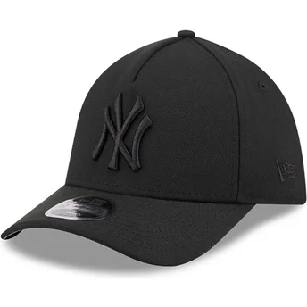 New Era Curved Brim Black Logo 39THIRTY M-Crown A Frame New York Yankees MLB Black Fitted Cap