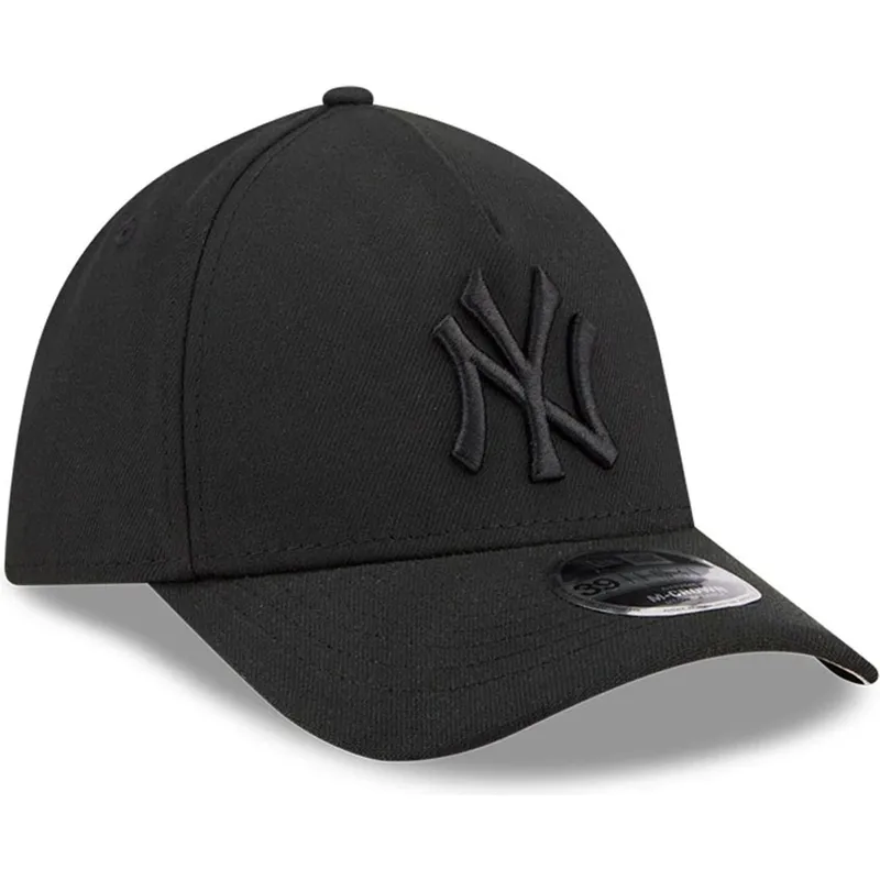 sort-buet-kasket-med-justerbar-pasform-og-sort-logo-39thirty-m-crown-a-frame-fra-new-york-yankees-mlb-fra-new-era