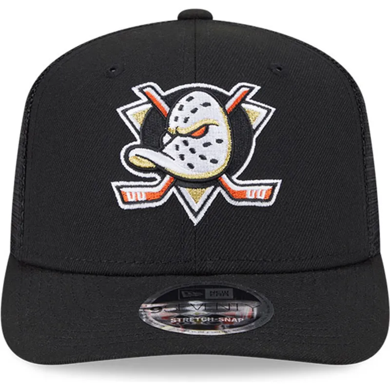 schwarze-trucker-kappe-9seventy-stretch-snap-evergreen-der-anaheim-ducks-nhl-von-new-era