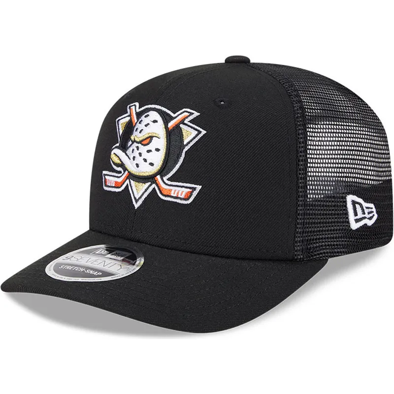casquette-trucker-noire-9seventy-stretch-snap-evergreen-anaheim-ducks-nhl-new-era