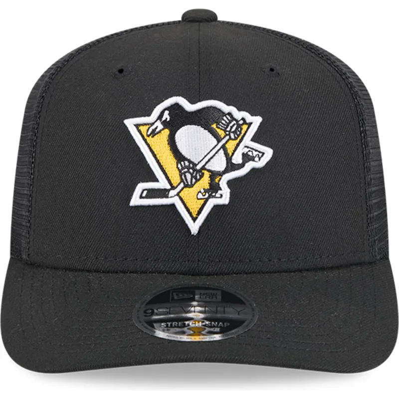 sort-9seventy-stretch-snap-evergreen-trucker-kasket-fra-pittsburgh-penguins-nhl-af-new-era