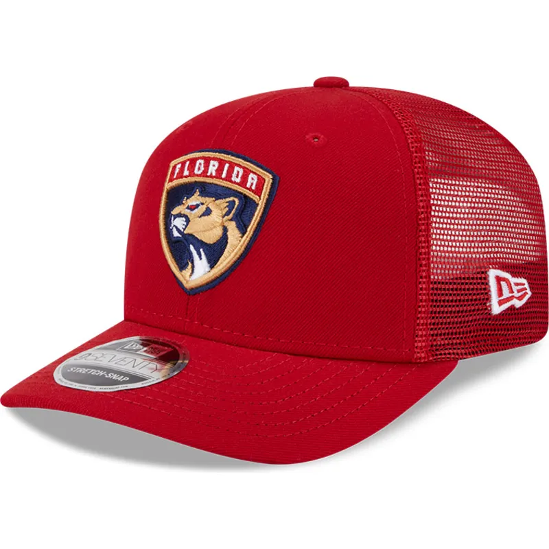 rote-trucker-kappe-9seventy-stretch-snap-evergreen-der-florida-panthers-nhl-von-new-era