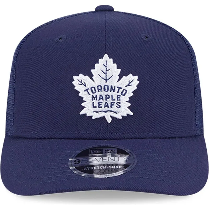 marinebla-trucker-kasket-9seventy-stretch-snap-evergreen-fra-toronto-maple-leafs-nhl-fra-new-era