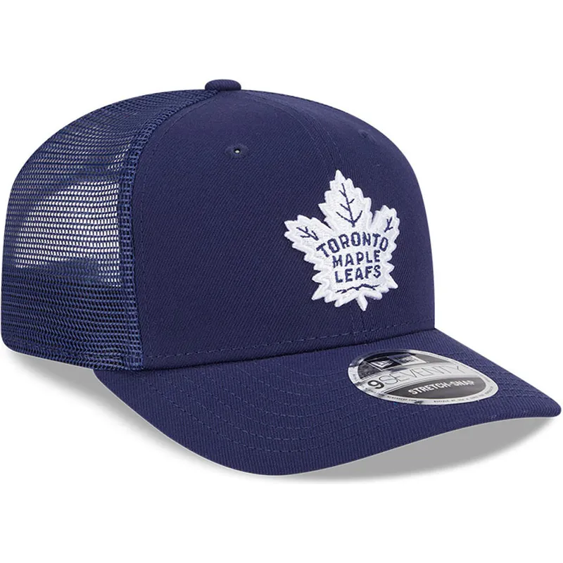 marinebla-trucker-kasket-9seventy-stretch-snap-evergreen-fra-toronto-maple-leafs-nhl-fra-new-era