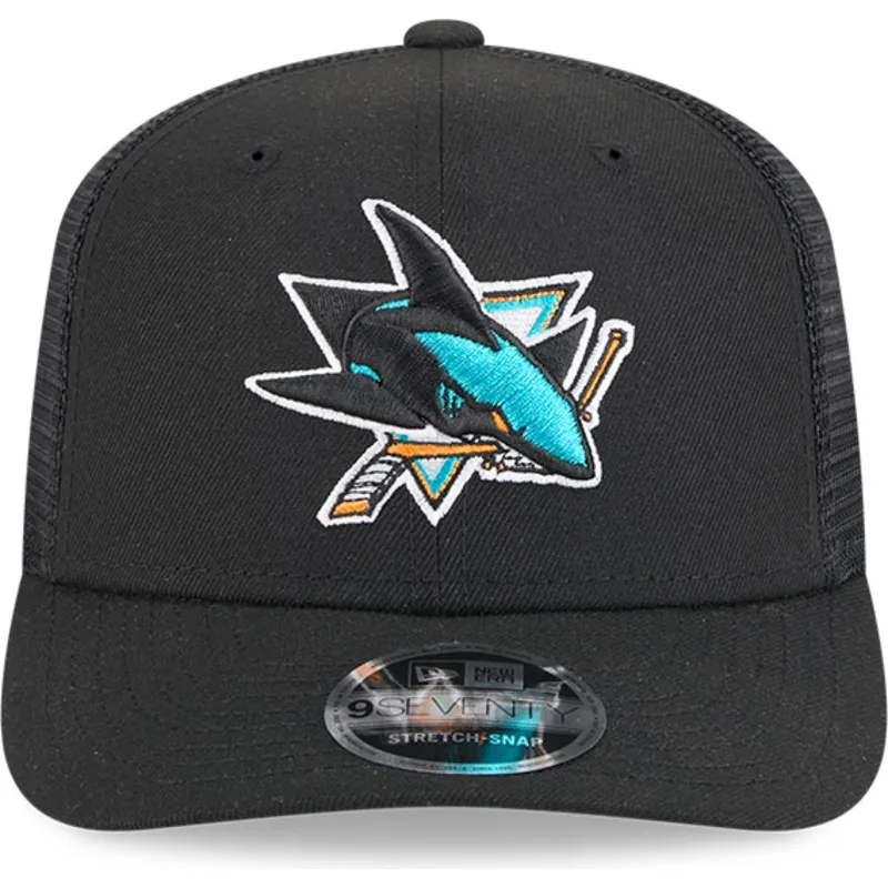 schwarze-trucker-kappe-9seventy-stretch-snap-evergreen-san-jose-sharks-nhl-von-new-era