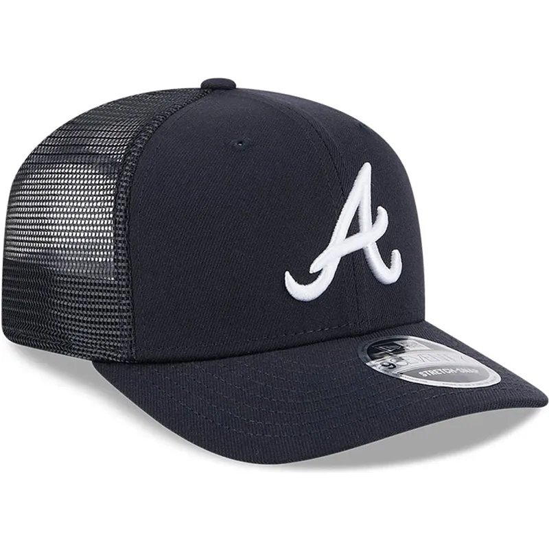 shapka-izvita-traker-tmnosin-snapbek-9seventy-stretch-snap-evergreen-na-atlanta-braves-mlb-ot-new-era
