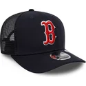 marinebla-trucker-kasket-9seventy-stretch-snap-evergreen-fra-boston-red-sox-mlb-fra-new-era