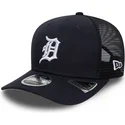 marinebla-trucker-kasket-9seventy-stretch-snap-evergreen-fra-detroit-tigers-mlb-fra-new-era