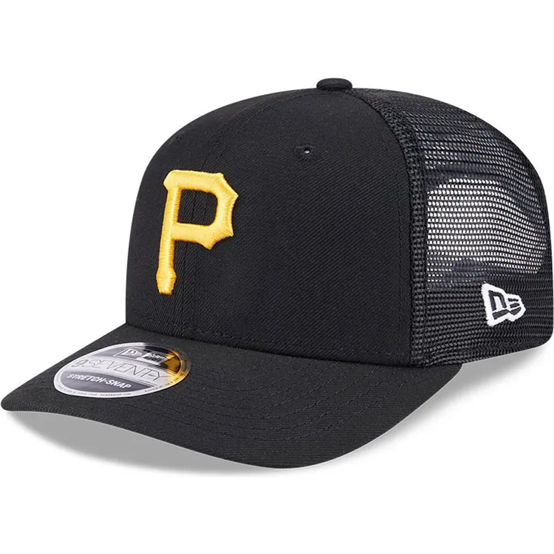 shapka-izvita-traker-cherna-snapbek-9seventy-stretch-snap-evergreen-na-pittsburgh-pirates-mlb-ot-new-era