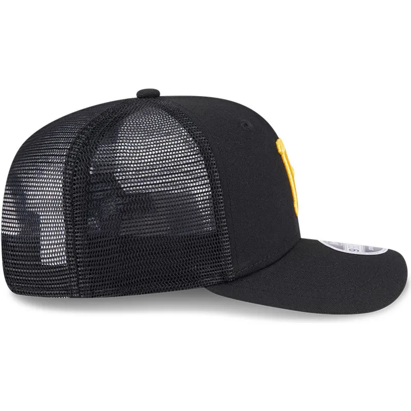 shapka-izvita-traker-cherna-snapbek-9seventy-stretch-snap-evergreen-na-pittsburgh-pirates-mlb-ot-new-era