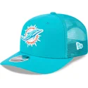 casquette-trucker-bleue-9seventy-stretch-snap-evergreen-miami-dolphins-nfl-new-era