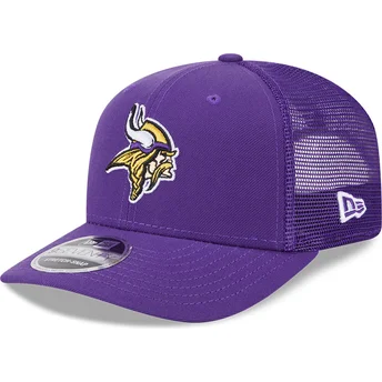 Шапка извита виолетка снапбек 9SEVENTY Stretch Snap Evergreen на Minnesota Vikings NFL от New Era