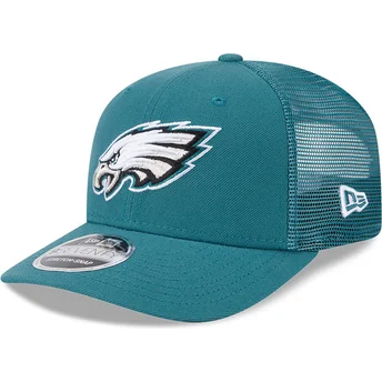 Шапка извита тракер зелена снапбек 9SEVENTY Stretch Snap Evergreen на Philadelphia Eagles NFL от New Era