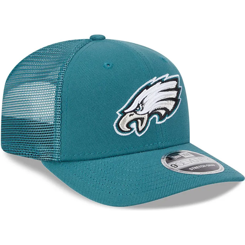 casquette-trucker-verte-9seventy-stretch-snap-evergreen-philadelphia-eagles-nfl-new-era
